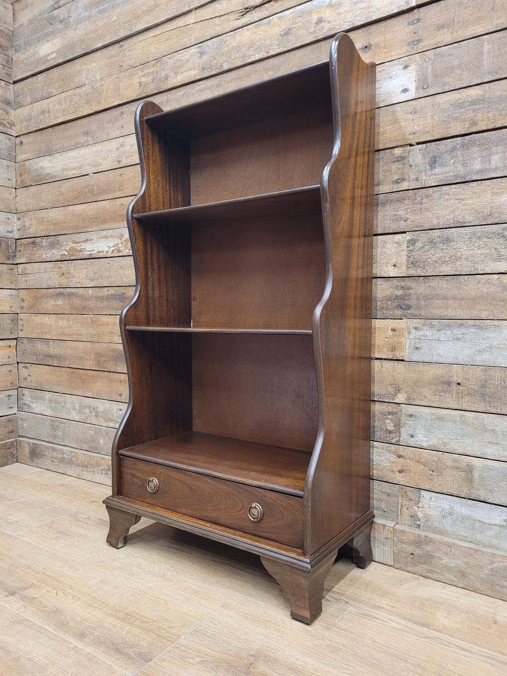 Northampton Collection Vintage Wooden Bookcase Georgian Style Shelves Drawer