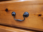 Solid Pine Chest Of Drawers Vintage Farmhouse Three Drawer Bedroom Storage