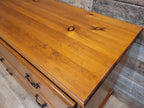Solid Pine Chest Of Drawers Vintage Farmhouse Three Drawer Bedroom Storage