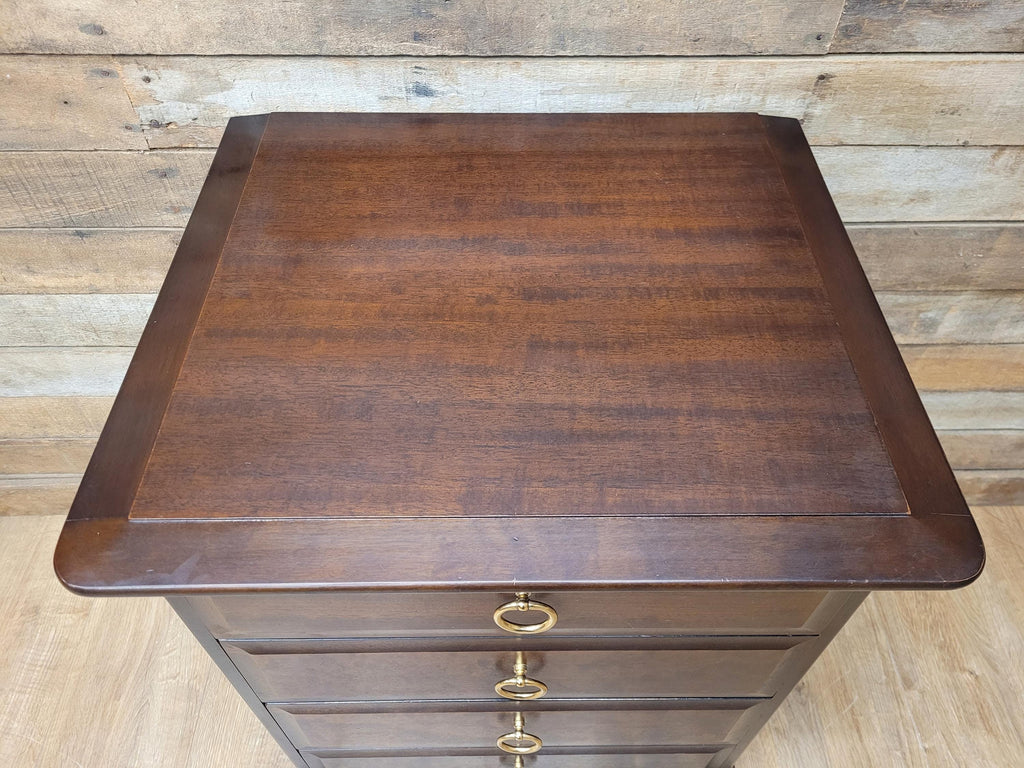 Stag Minstrel Four Drawer Bedside Chest Vintage Mahogany John Sylvia Reid