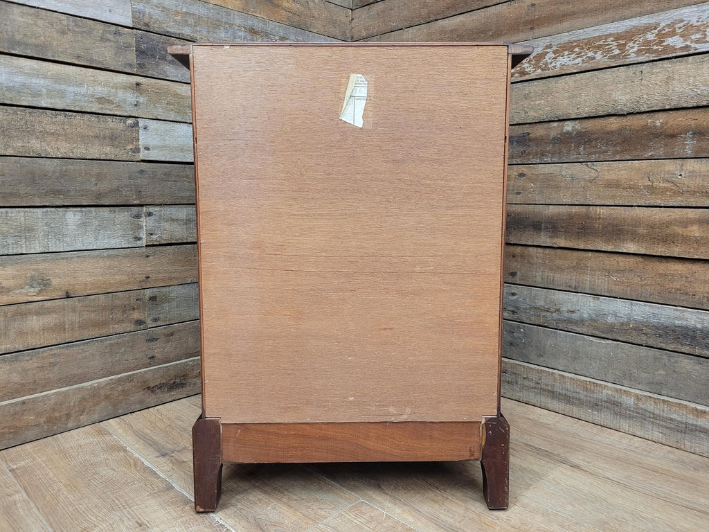 Stag Minstrel Four Drawer Bedside Chest Vintage Mahogany John Sylvia Reid