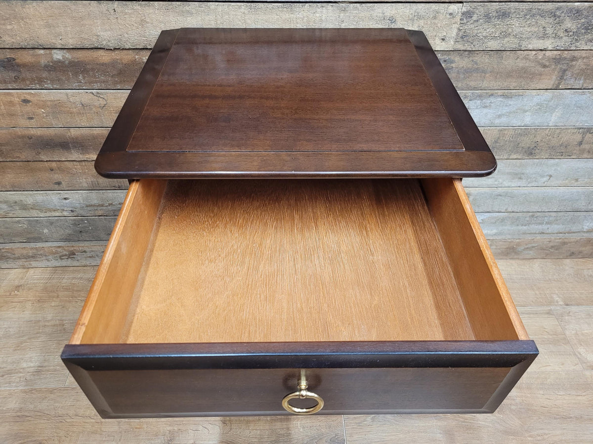 Stag Minstrel Four Drawer Bedside Chest Vintage Mahogany John Sylvia Reid
