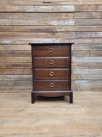 Stag Minstrel Four Drawer Bedside Chest Vintage Mahogany John Sylvia Reid