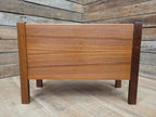 Vintage Teak Magazine Rack Mid Century Modern Record Holder Danish Style